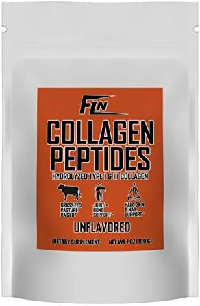 Collagen Peptides Powder, Hydrolyzed Grass-Fed High Protein Supplement by Fit Lane Nutrition 7 oz Unflavored