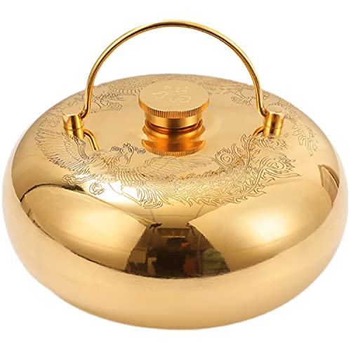 Hot Water Bottles for Men Hand & Feet Warmer Hot Water Bottle Copper Leak-Proof for Hot Compress and Heat Therapy 0.6/1/1.5/2/3l Large Capacity(22cm/3l)