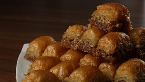 Special Walnut Handmade Baklava, Turkish Baklava, Wooden Box, Plenty Of Walnuts, Sherbet, Premium #TOP1