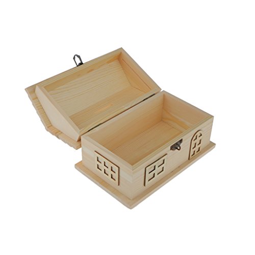 Preisvergleich Produktbild HomeDecTime Holz Schmuckschatulle Schmuckbox Schmuckkasten Schmuckkoffer Schmuck Speicher Organizer, 20,5 x 11,5 cm