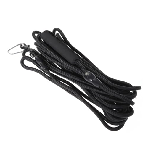 POPETPOP 加長ブラックナイロン製犬用リード 軽量で耐久性に ペット牽引ロープ 小型 中型犬の散歩と制御に