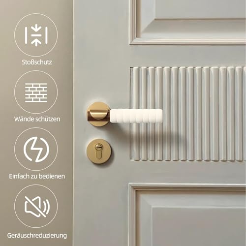 Türklinkenpuffer Türgriff Schutz Türklinken Stopper - Silikon Türgriffabdeckung, Stoßdämpfend & Geräuschreduzierend, Passend für Standard-Türklinken in Wohn- und Geschäftsräumen (2 Stück, 13.5x3cm)