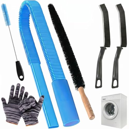 YTDHYM 6-Pack Dryer Vent Cleaner Kit Universal Tumble Dryer Lint Brush Vacuum Hose Attachment Vent Cleaner Brush Lint Remover Power Washer