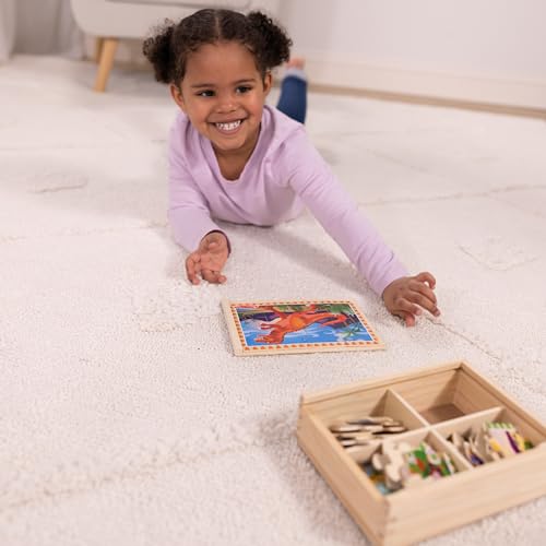 Melissa & Doug 3791 Dinosaurs 4-In-1 Wooden Jigsaw Puzzles In A Storage Box thumb #4