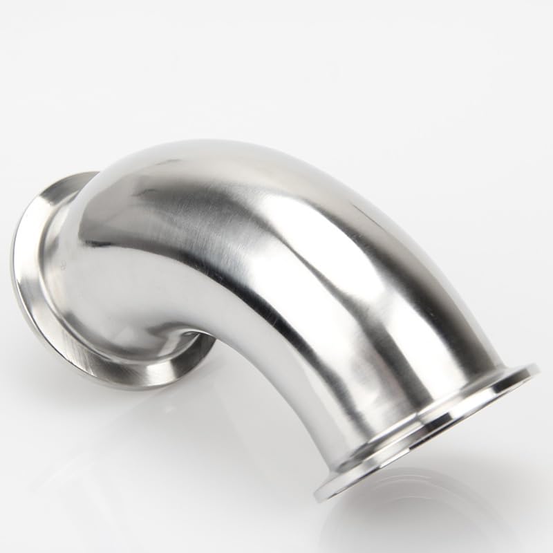 1 szt. 1,9 cm 1,9 cm 1,3 cm 1in 11/4" (19-102 mm) rura zewnętrzna ze stali nierdzewnej 304 trójzacisk 90 stopni kolanko rurowe (90 stopni, 57 mm x tuleja 77,5) złączka do rur
