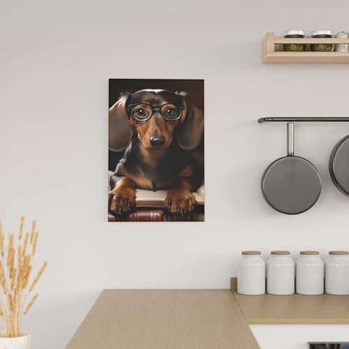 Impression sur toile teckel de qualité supérieure pour bureau - 4