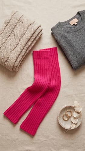 Image of Women's Cable Knit Leg Warmers - Ribbed Knee High Boot Socks for Winter, Layering & Dance Warmups