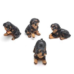 ✨Valentine’s Day Present✨Mini schattige puppy hond 4 stks/set puppy hond ornamenten, fijne details verwerking hond standbeeld, voor binnenplaats baai kinderen speelgoed winkelcentrum feestdecoratie pa