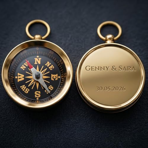 Brújula Mini de Latón 35mm Personalizada miniatura 1