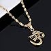 CB Gold Jewelry Hinduism Pendant Necklace Yoga Meditation Aum Om Ohm Sanskrit India Symbol Pendant Necklace