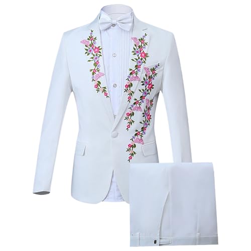 Costume rose 2 pièces pour homme élégant smoking de dîner XL