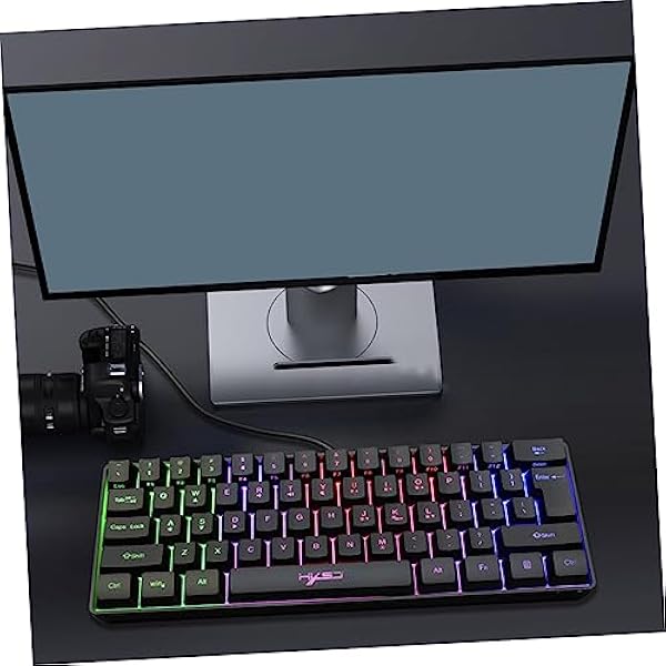 PartyKindom Rgb Verlichting Toetsenbord Windows Toetsenbord Membraan Toetsenbord PC Toetsenbord Backlight Gaming Toetsenbord Bedraad Toetsenbord 61- Key Toetsenbord Computer Toetsenbord Thuis