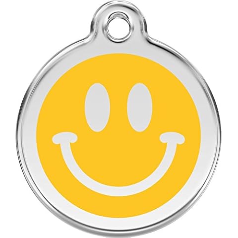 Red Dingo Personalized Smiley Face Pet ID Dog Tag (Medium) Cover