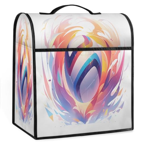 Coffee Maker Cover Colorful Volleyball Kitchen Appliance Covers Small Appliance Covers Blender Cover Juicer Cover Dust Covers for Kitchen Appliances with Top Handle and Pockets,Washable,C866