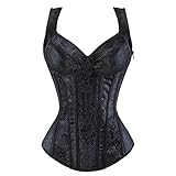 FZWIOSN Underbust Corsets for Women Corset Top Waist Trainer Fashion Bustier Plus Size Corset