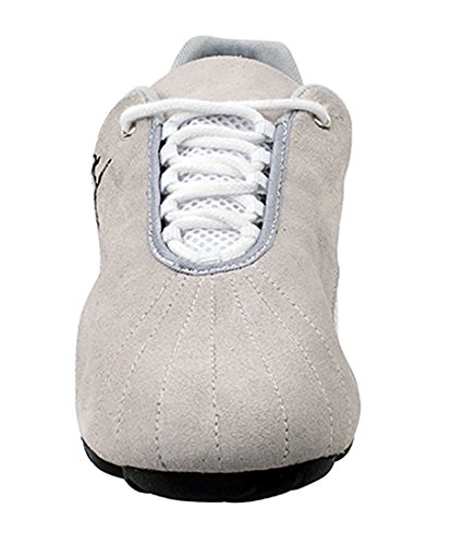 Very Fine Dance Shoes - Unisex Dance Sneakers - Flat Heel Gum Sole - VFSN016 and Foldable Brush Bundle - White - 83