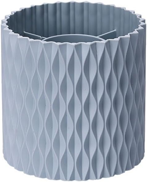 HBJWOV Rotating cosmetic brush storage cylinder Compartmented desktop eyebrow pencil eye shadow bucket(D)