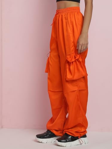 Image of KOTTY Women's High Rise Relaxed || Straight || Joggers Fit Cargo's for Pants || Trousers