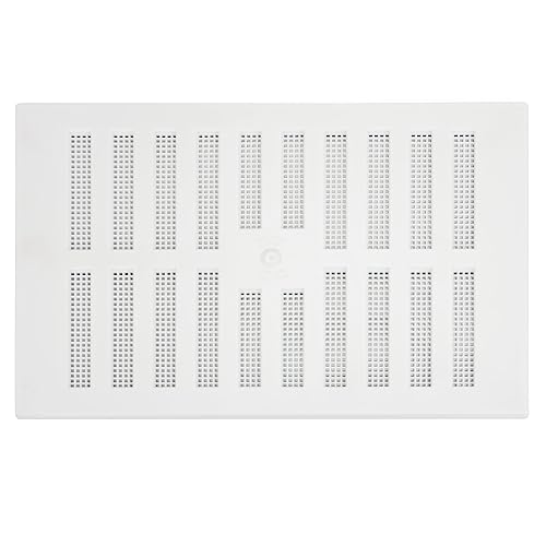 Map Adjustable Air Vent with Flyscreen Cover 9 x 6 (229mm x 152mm) Hit & Miss Double Brick Ventilation Cover White