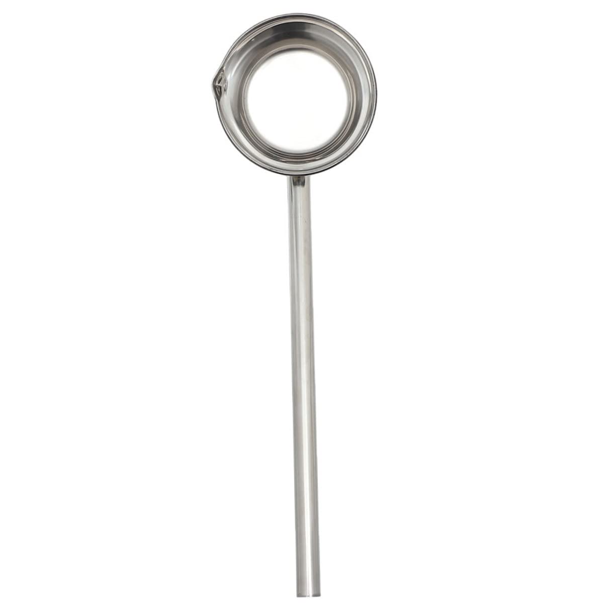 ERINGOGO Long Handle Ladle - 10 Oz Stainless Steel Water Dipper Large Soup Spoon with Pouring Rim, Canteen Gravy Serving Ladle, Canning Ladle, Watering Ladle Scoop for Garden Commercial & Home