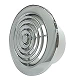 Ventilation Grille Round Chrome or White 4" 100mm Duct Extractor Fan Bathroom (Chrome)