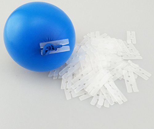 Yueton NO MPN Pack Of 100 Balloon Clip Ties H Shape Easy Sealing Balloons thumb #2