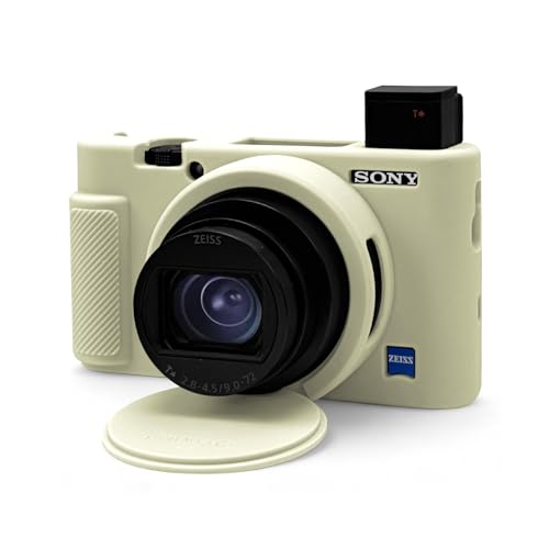 Funda para cámara Sony RX100 VII/VI/V/IV/III silicona beige miniatura 1