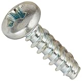 Steel Thread Rolling Screw for Plastic, Zinc Plated, Pan Head, Phillips Drive, #2-28 Thread Size, 5/16