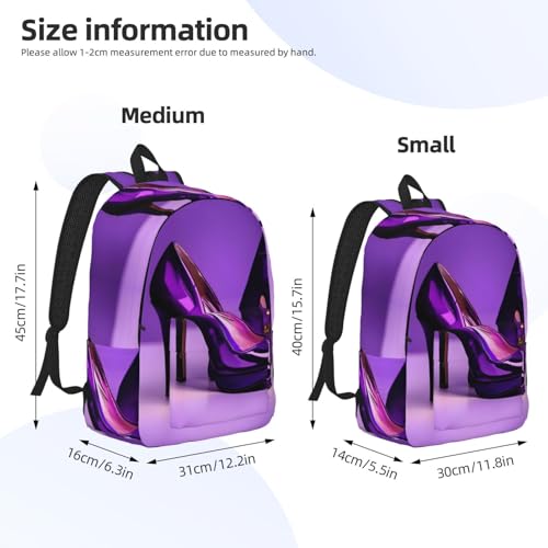 Sac à dos pour le week-end violet imprimé mode voyage et infirmière - 4