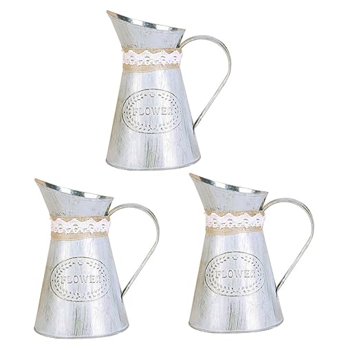 Ornamento a secchiello per fiori: questo vaso per fiori in ferro è un vaso perfetto per composizioni floreali, fiori e piante freschi o secchi, vaso per fiori in ferro vintage