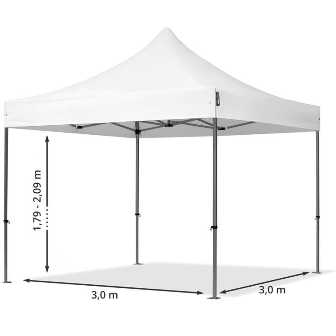 A.M.C. Gazebo Professionale 3X3 Mt in PVC Automatico Struttura in Metallo richiudibile a fisarmonica Impermeabile