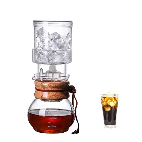 400 ml Cold Brew Kaffeemaschine, Cold Brew Dripper Cold Coffee Maker Einstellbare Ice Drip Glass Duth, Kaffeefilter Glas Perkolatoren, Cold Drip