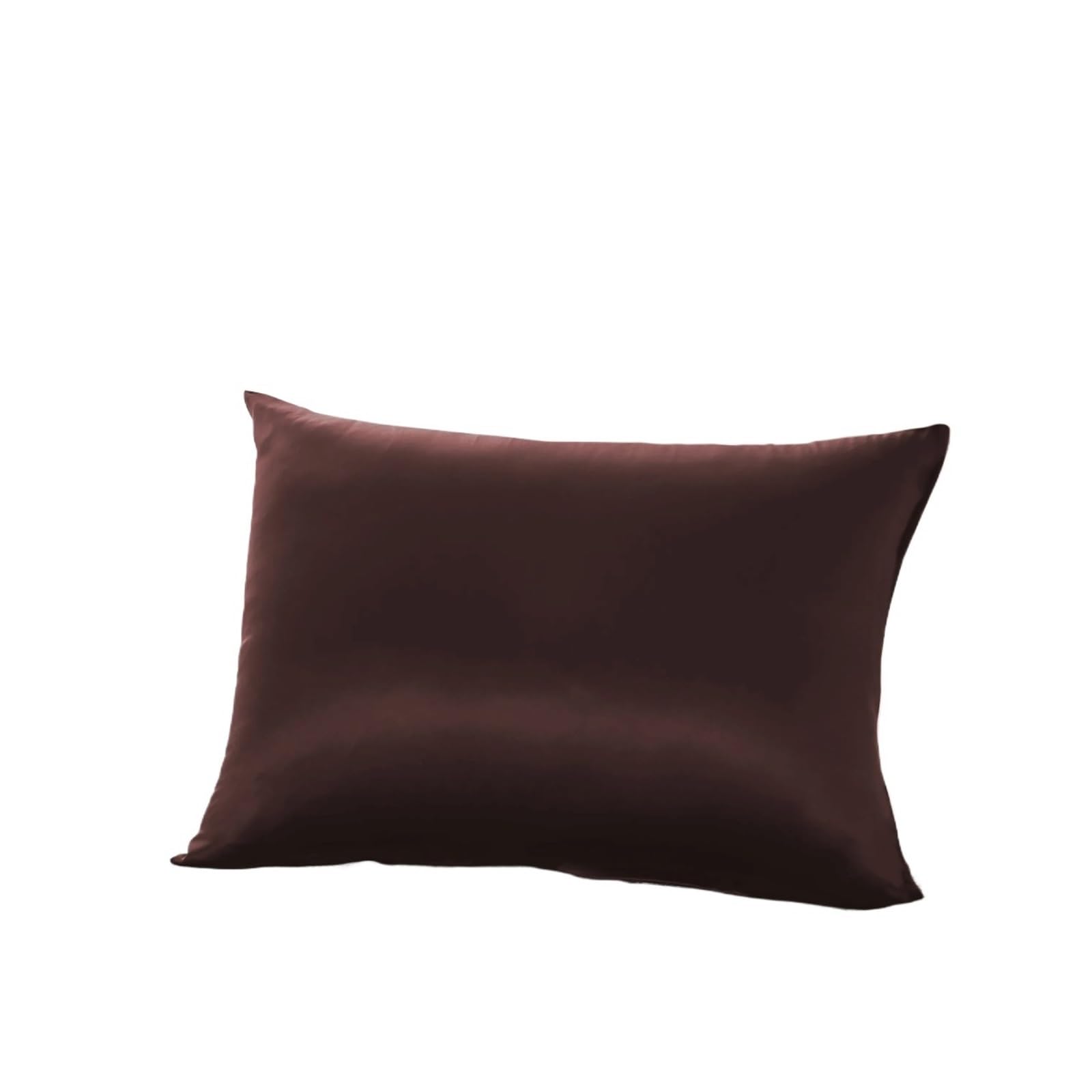 Funda Almohada Saten Funda de Almohada de Seda de Morera,Funda de Almohada de Seda Pura de Ambos Lados for Mujer,Almohada de Seda Pura for Cabello para Mujer(Dark Grey,50x70cm)