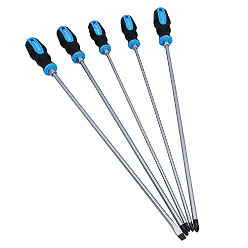 Lot de 5 tournevis cruciformes cruciformes extra longs 450 mm