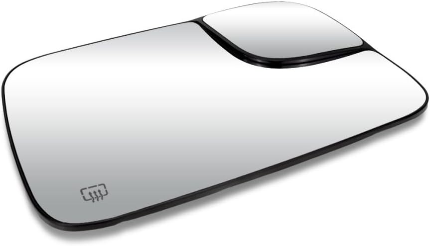 For 2003 2004 Dodge Ram 2500/3500 Mirror Glass Passenger Side | Heated w/Towing Package - w/Backing Plate | Flat Glass Type All Cab Types Full Size | For 5086218AA, CH1325120