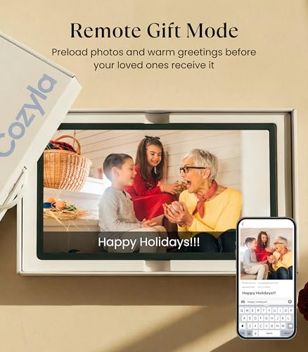 Image of Cozyla Frame: 32 inch WiFi Digital Picture Frame with Large Display - No Subscription & Unlimited Storage, Support Long Video, Electronic Photo Frame for Gift, Share via Google Photos, App, Email, Web
