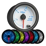 GlowShift White 7 Color Fuel Level Gauge