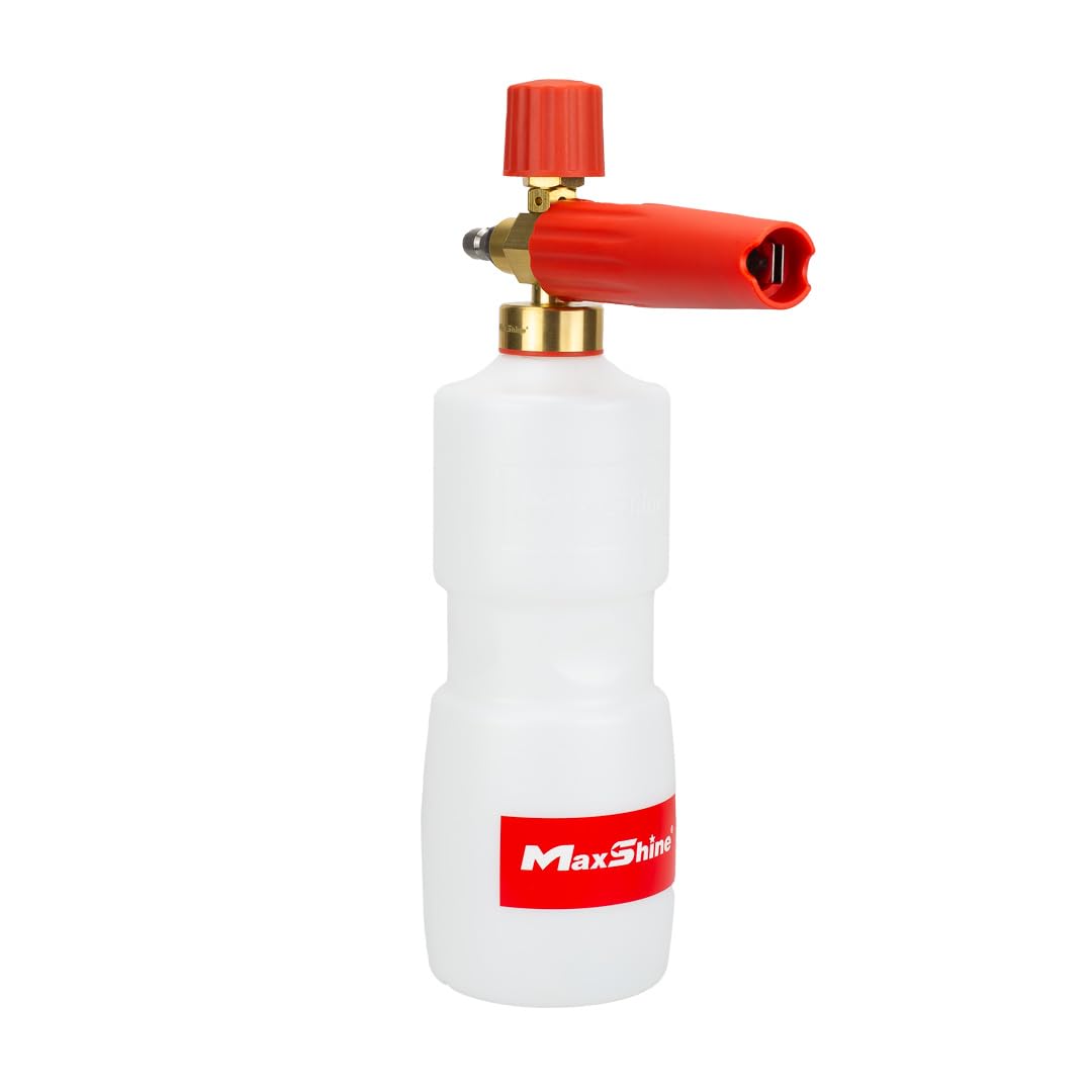 Maxshine Schneeschaumkanone mit 5 Stück Quick-Connect-Sprühdüsenspitzen – Hochleistungs-Schaumpistole für Hochdruckreiniger, perfekt für Auto-Detailing & Waschen