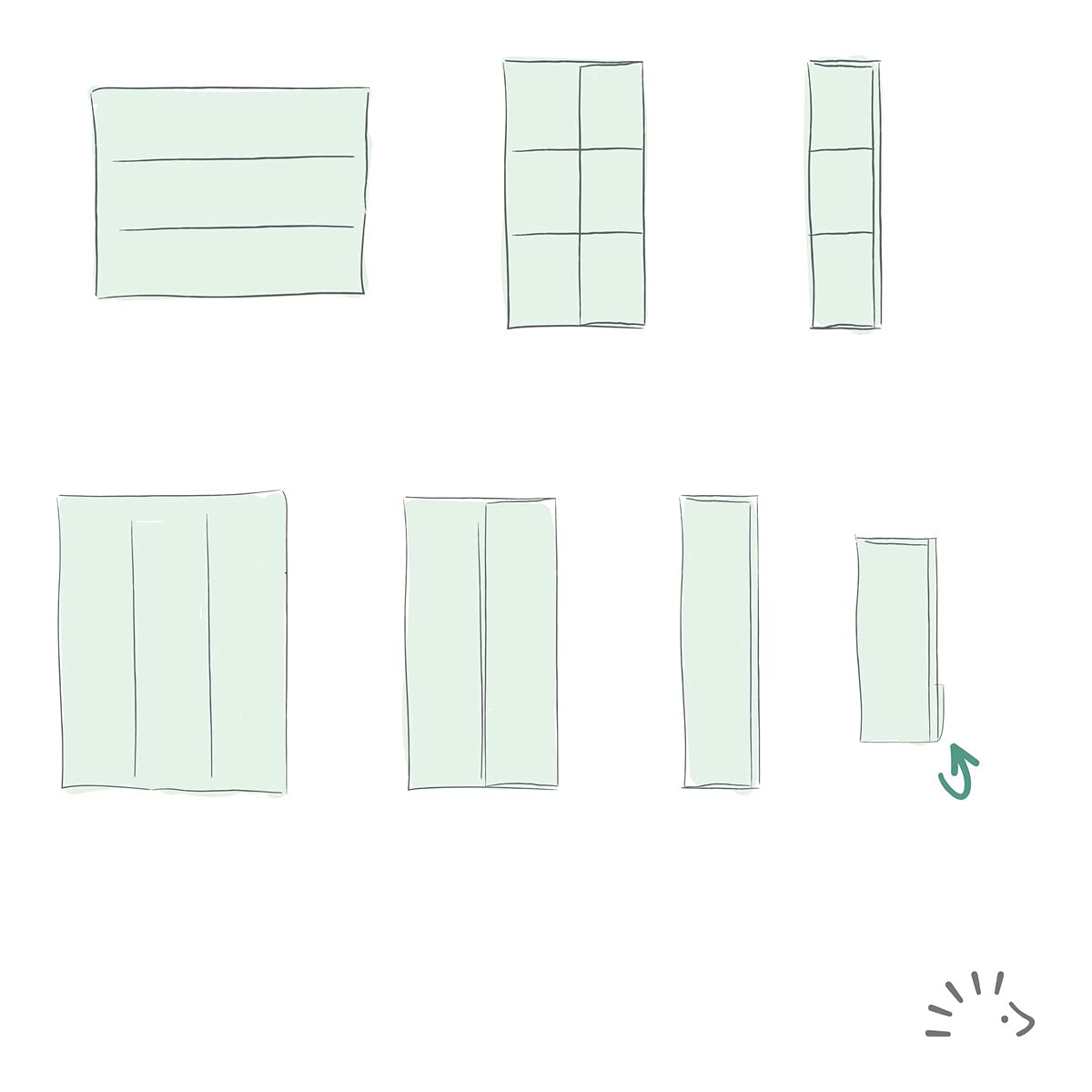 5er-Pack Stoffwindeln Prefold Birds-Eye GOTS