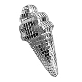 Miroir disco - cette glace disco miroir est faite de matériaux stables qui ont été et testés pour leur durabilité et leur fonctionnalité, boule disco en forme de crème glacée