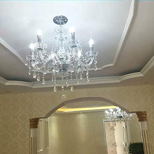 Candelabro de 8 luces vintage y ajustable para techo de cocina y salón 5
