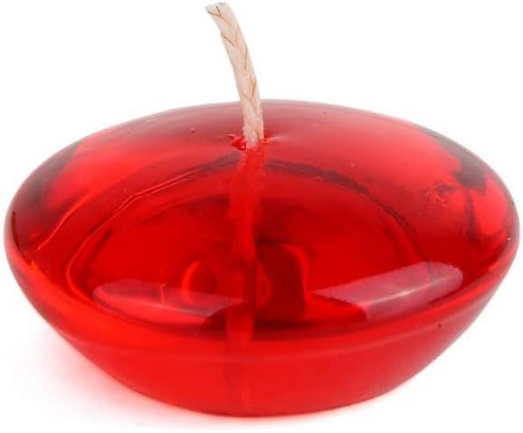 CFZ-106-12-0 3 in. Clear Gel Floating Candles, Red - 72 Piece