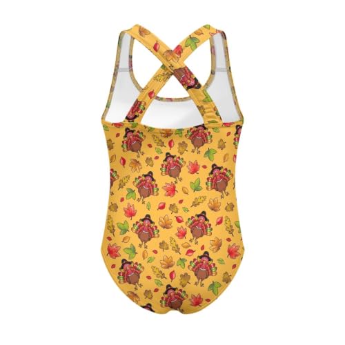 Image of Girls One Piece Swimsuits Quick Dry Beach Bathing Suit Crossback Swimwear 5-14 Years