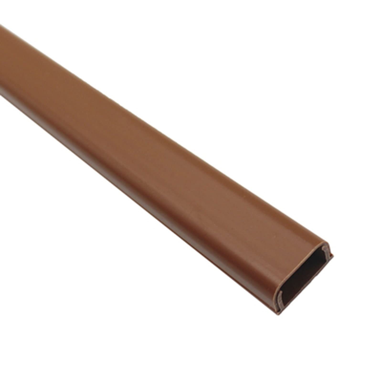 Canaletas para Cables, Tapa Canaleta De Cables Y Cordones con Riel for Suelo Pared Marrón