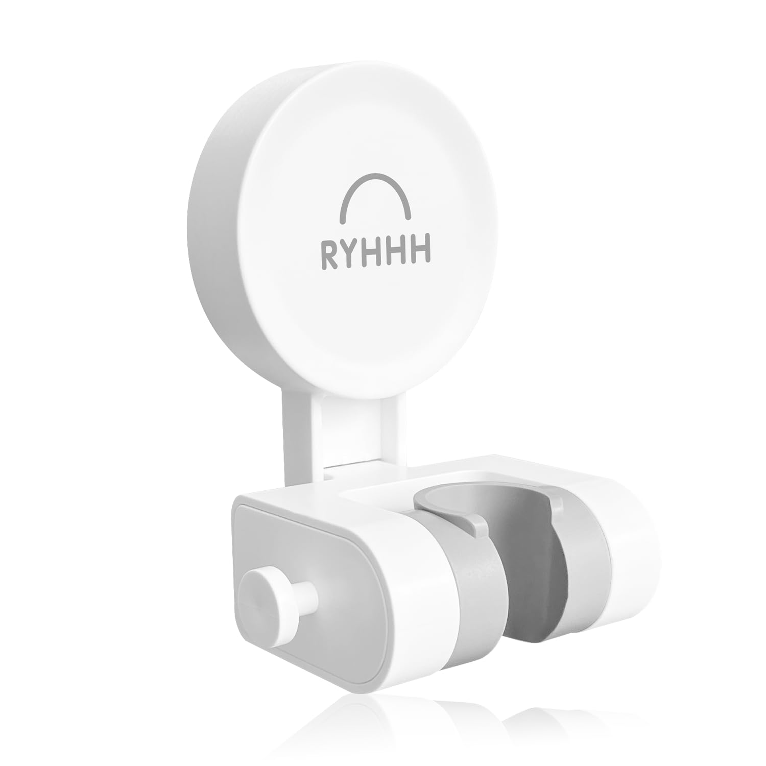 RYHHH Suction Shower Head Holder Replacement, Shower Head Holder Suction, Can Be Disassembled and Installed Repeatedly (Without Damaging The Wall), Self Adhesive, Plastic in White