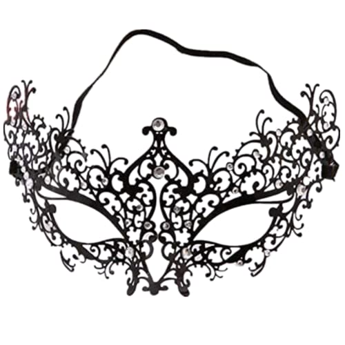 AMFSQJ Venezianische Maske, Metall Masken Sexy Spitze Venezianische Faschingsmasken Maskerade Cover