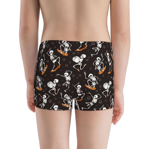 Boys' Cotton Boxer Brief Soft Underwear-Jumping Skull3