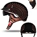 Produktbild RXX666 Motorrad Halbhelme Brain-Cap · Halbschale Motorrad-Helm Jet-Helm Roller-Helm Scooter-Helm Mofa-Helm Retro HelmeMotorrad Half Helm mit Built-in Visier für Cruiser Chopper Biker-XL=(61~62CM)_J