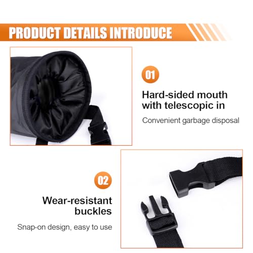 Image of 3PCS Universal Hanging Car Garbage Bag for Back Seat - Detachable Garbage Can Car Trash Bag with Elastic Opening - Washable Storage Bags Auto Trash Can for Outdoor Traveling & Home Use