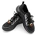 Laforst Womens Kana 3242 KPU Molded Frame Construction with air mesh Material Water Resistant Slip Resistant Slip On Fashion Sneakers 8 Black
